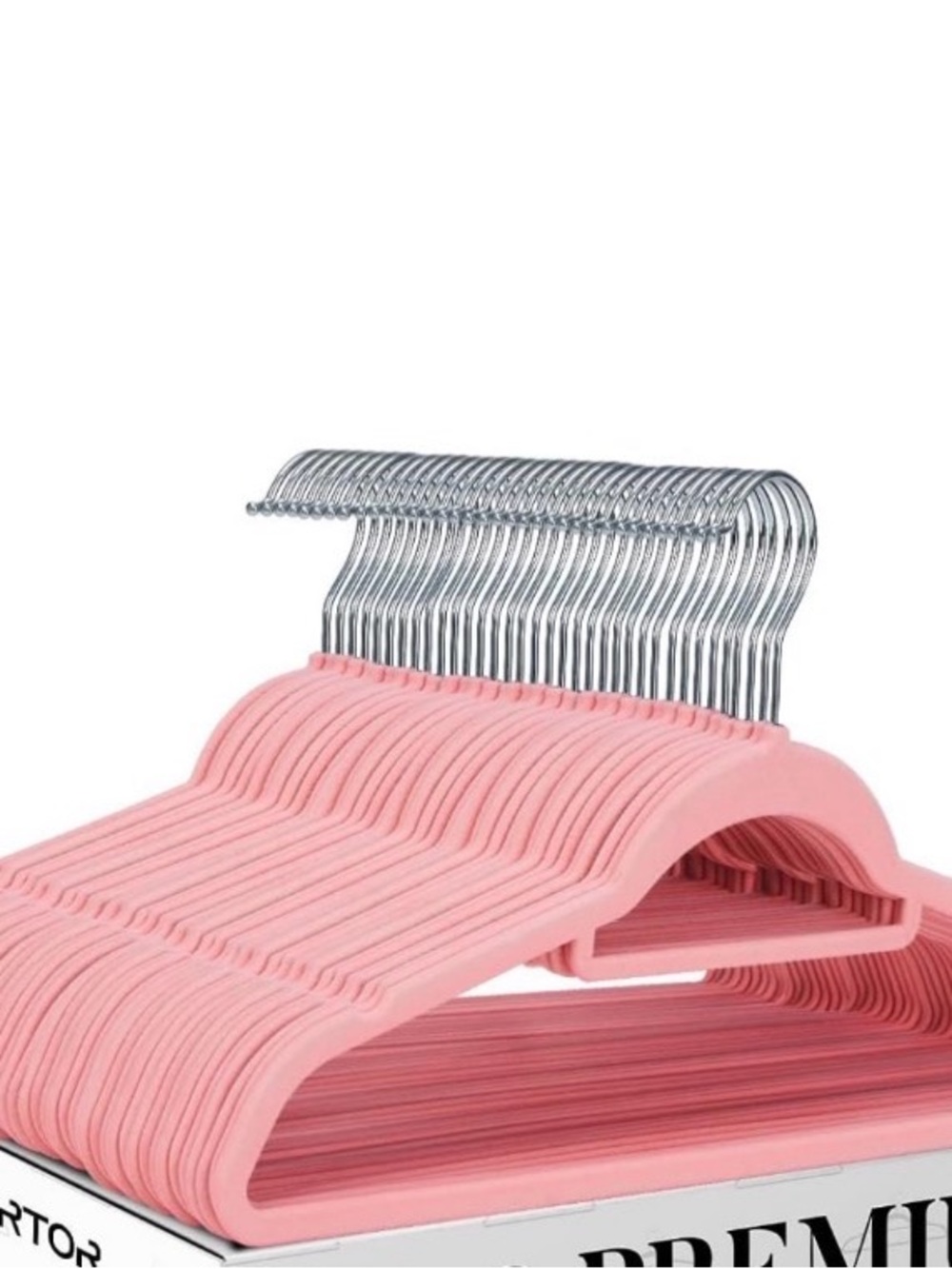 NWOT Pink Velvet Hangers 25 Pack, Space Saving Clothes Hanger w Tie Bar Nonslip